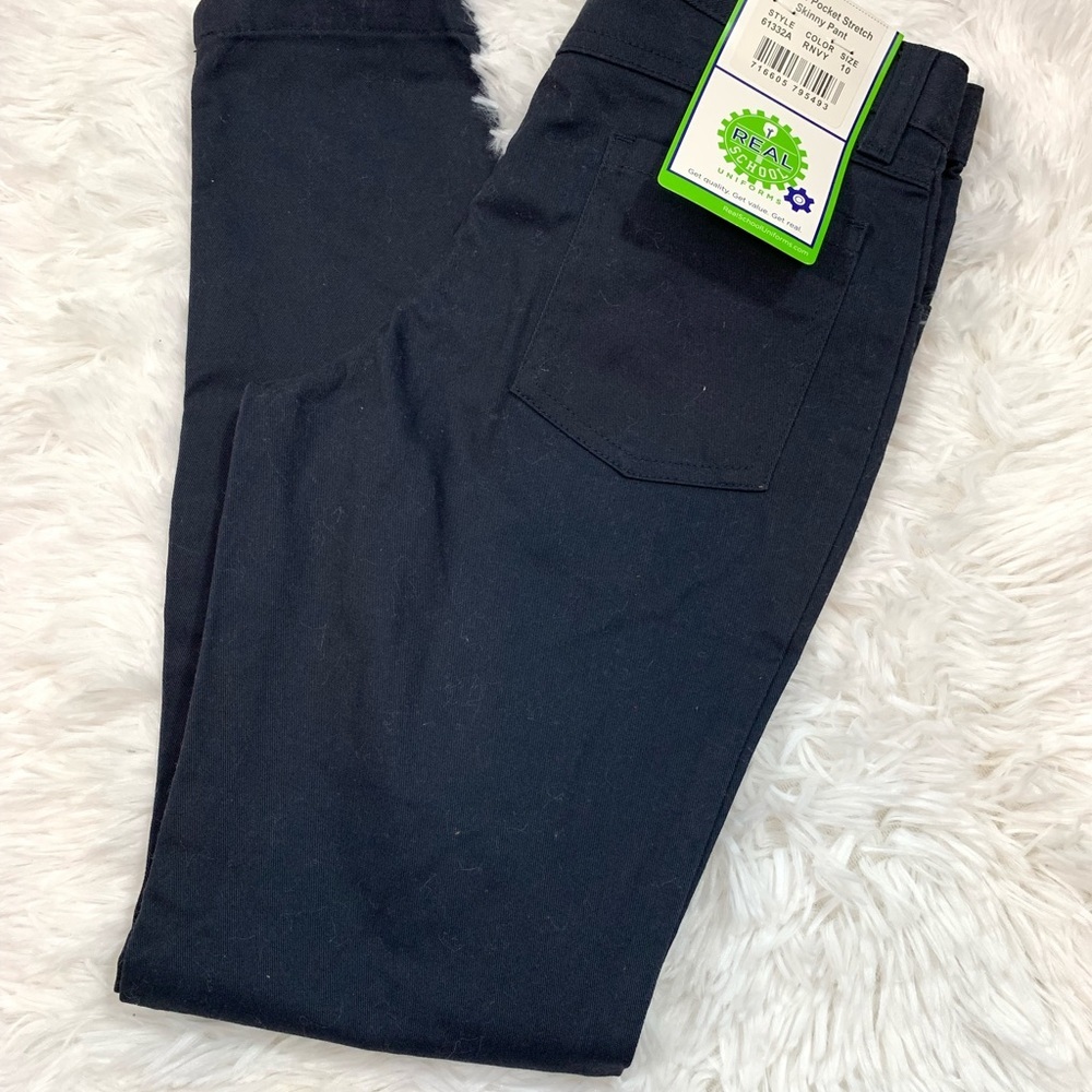 Real School Uniform | Navy Blue Skinnies | Girls size 10 | NWT - Picture 5 of 5